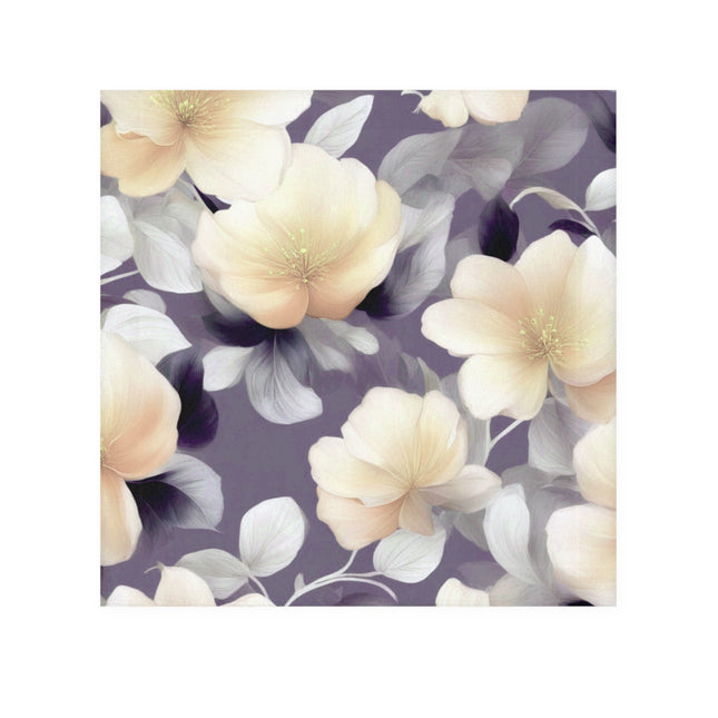 White Blush Floral Bunch Face Towel, 13" x 13"