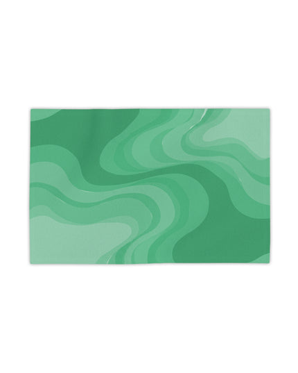 Mint Green Wavey Beach Towel, 18" x 27"