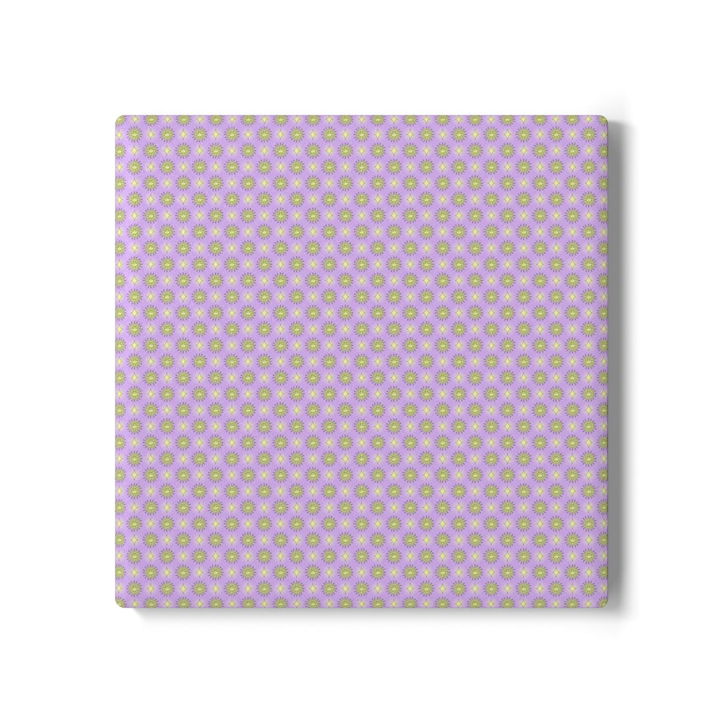 Magenta Star-crossed Bodies Square Ceramic Coaster, 4" x 4"