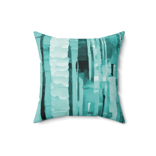 Striped Tif 16" x 16" Faux Suede Square Pillow