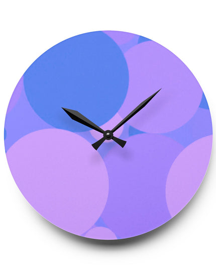 Pastel Purple Family Patches Acrylic Wall Clock, Round or Square, 10.75" x 10.75"
