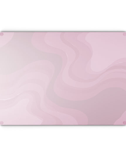 Pinky Mauve Wavey Glass Cutting Board, 11" x 15"