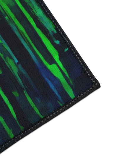 Striped Blue Green 36" x 60" Heavy Duty Floor Mat