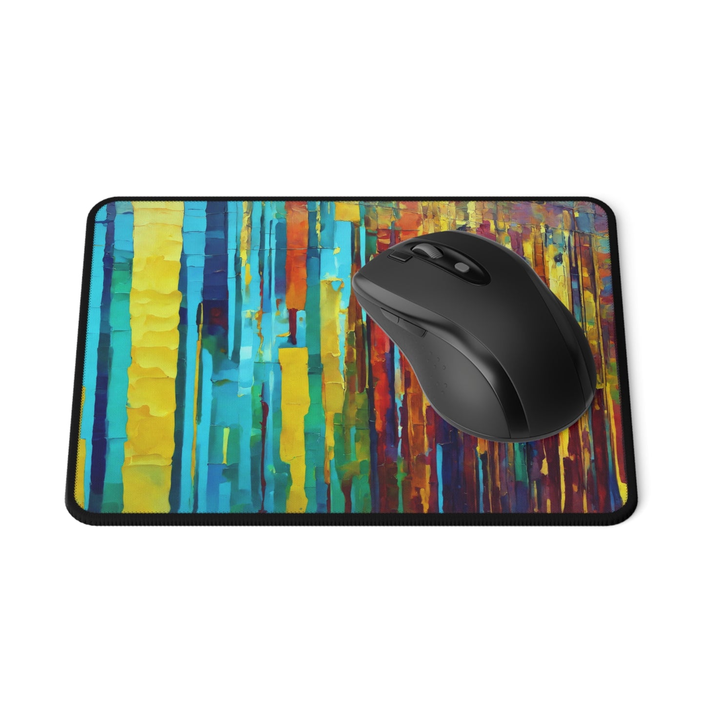 Striped Alpha Non-Slip Gaming Mouse Pad, 9.5" X 8" Rectangle