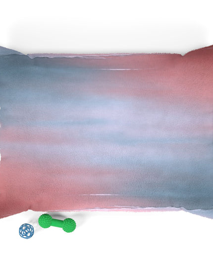 Gray Sea Pink Fog 40" × 30" Pet Bed