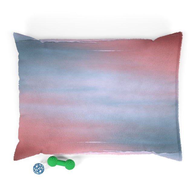Gray Sea Pink Fog 40" × 30" Pet Bed