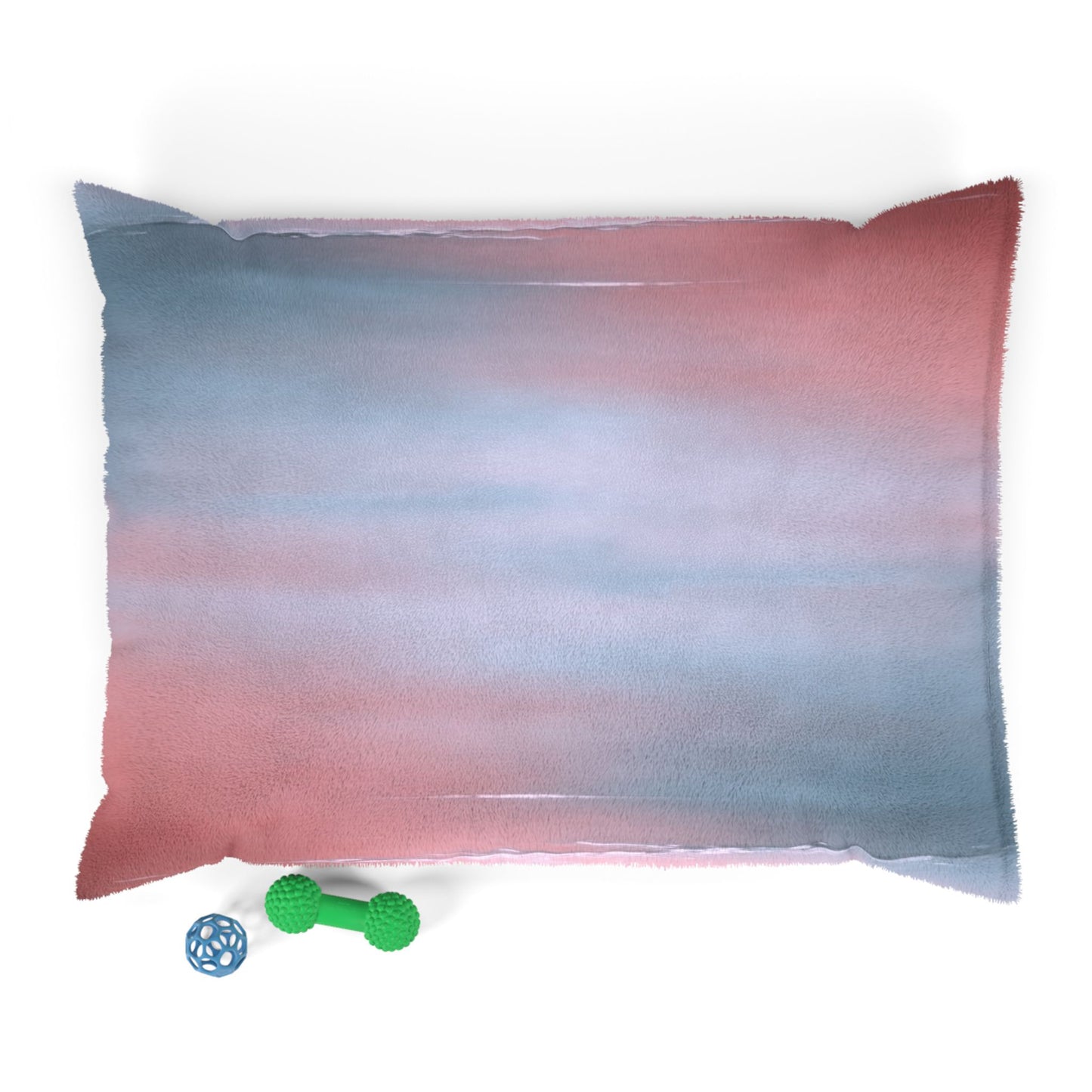 Gray Sea Pink Fog 40" × 30" Pet Bed
