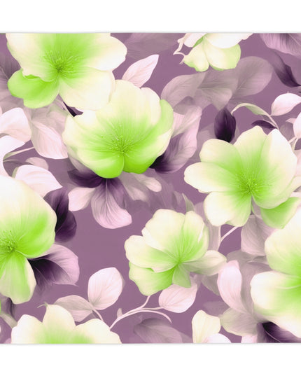 Lime Lavender Floral Bunch Tablecloth, 55" x 55"