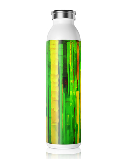 Striped Beta Slim Water Bottle, 20 oz White