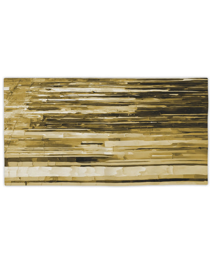 Striped Light Brown Beach Towel, 24" x 44"