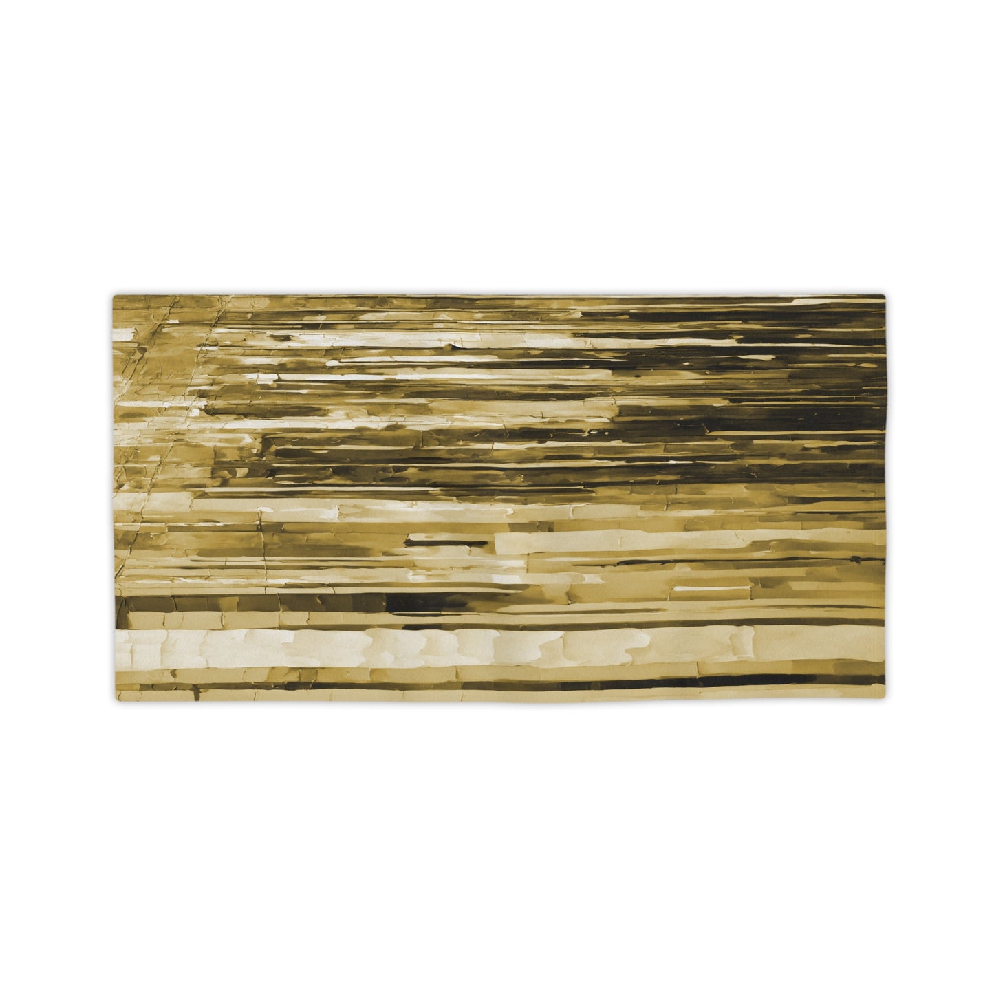 Striped Light Brown Beach Towel, 24" x 44"