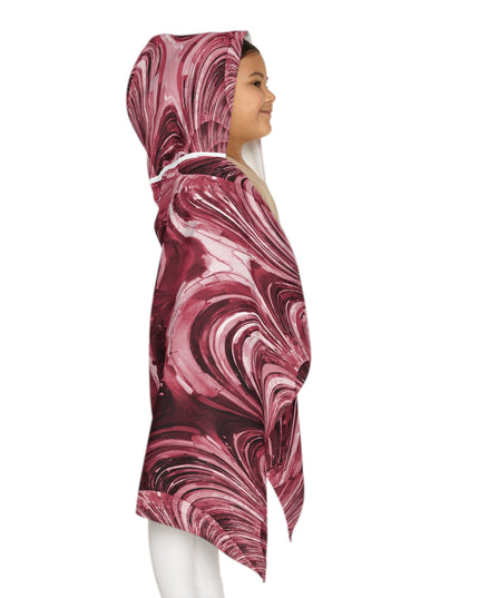 Uzi Spiral Ruby Youth Hooded Towel, 24" x 48"