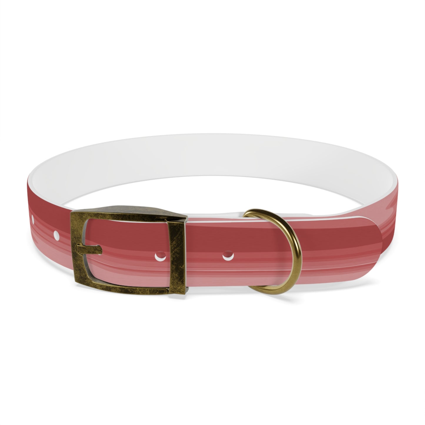 Power Red Wavey Large Dog Collar