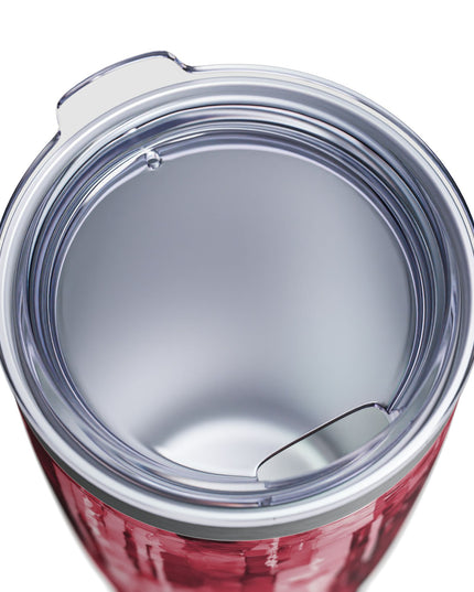 Striped Ruby Ringneck Tumbler, 20oz in white