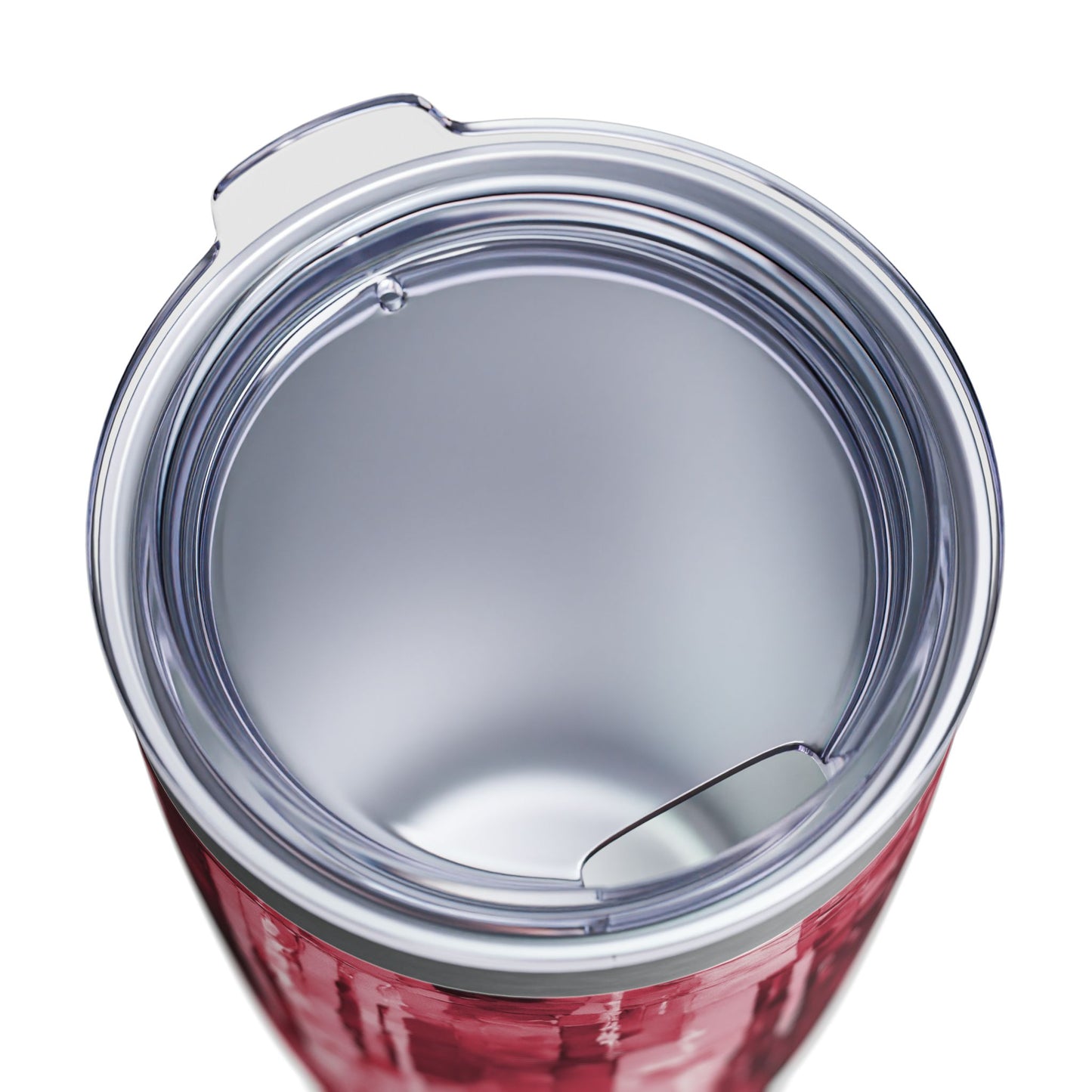 Striped Ruby Ringneck Tumbler, 20oz in white, steel and black