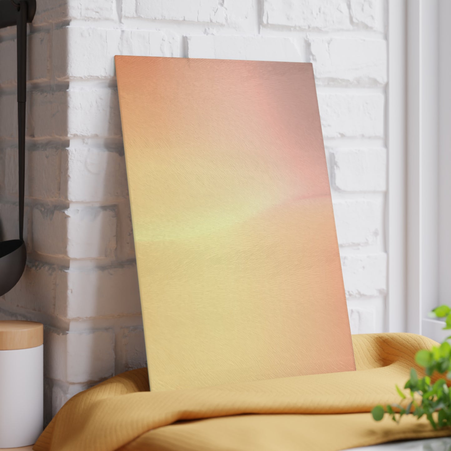 Hot Peach Fade 8" x 11" Glass Cutting Board