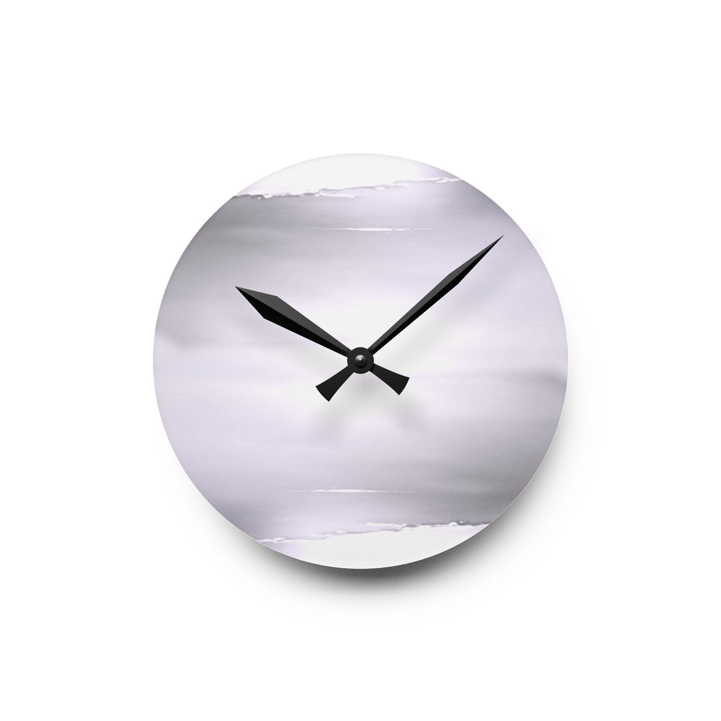 Sephia Sea Dark Fog Acrylic Round Wall Clock, 8" x 8"