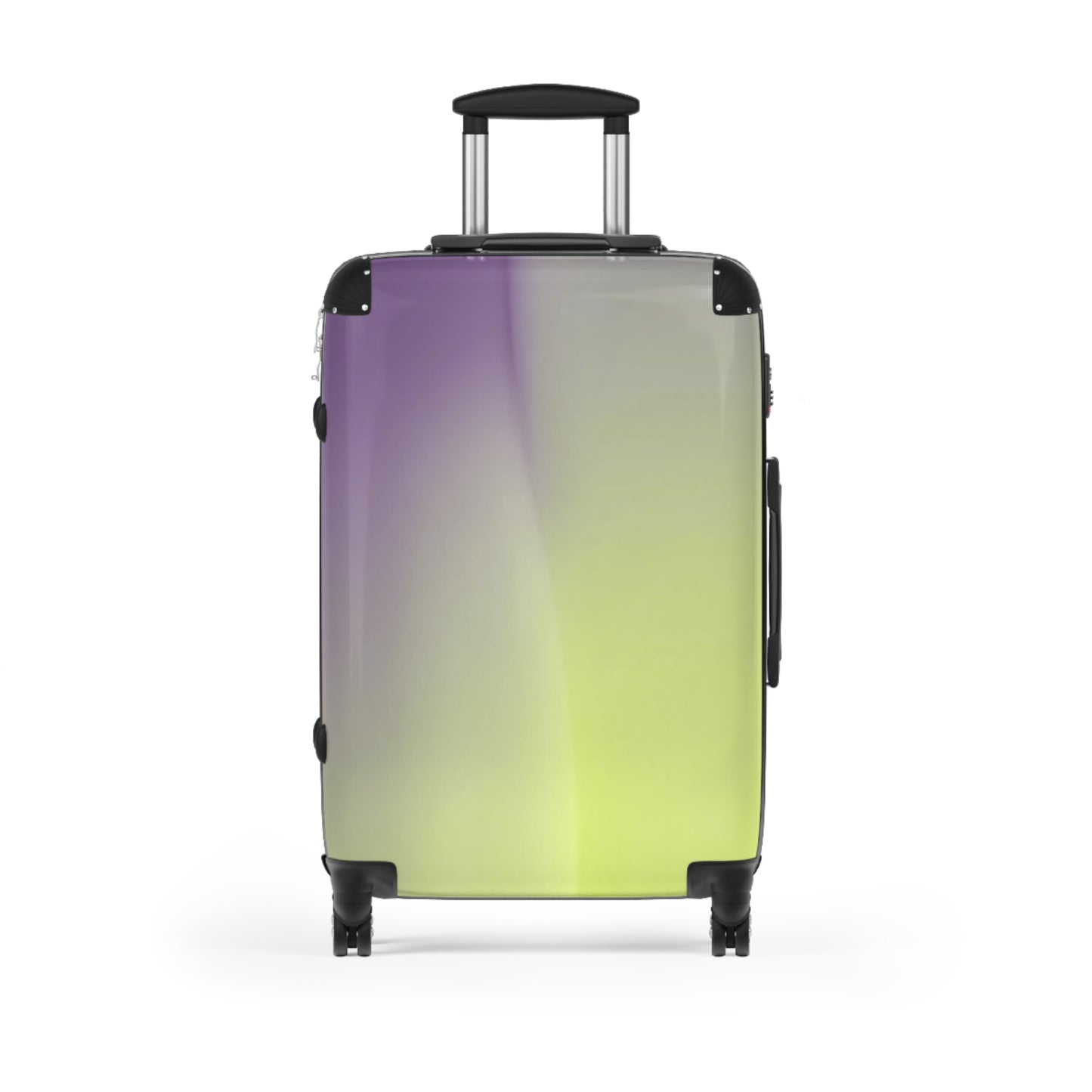 Purple Golden Fade Medium Suitcase with built in lock, 4 double-wheels, telescopic handle, and ABS back hard-shell