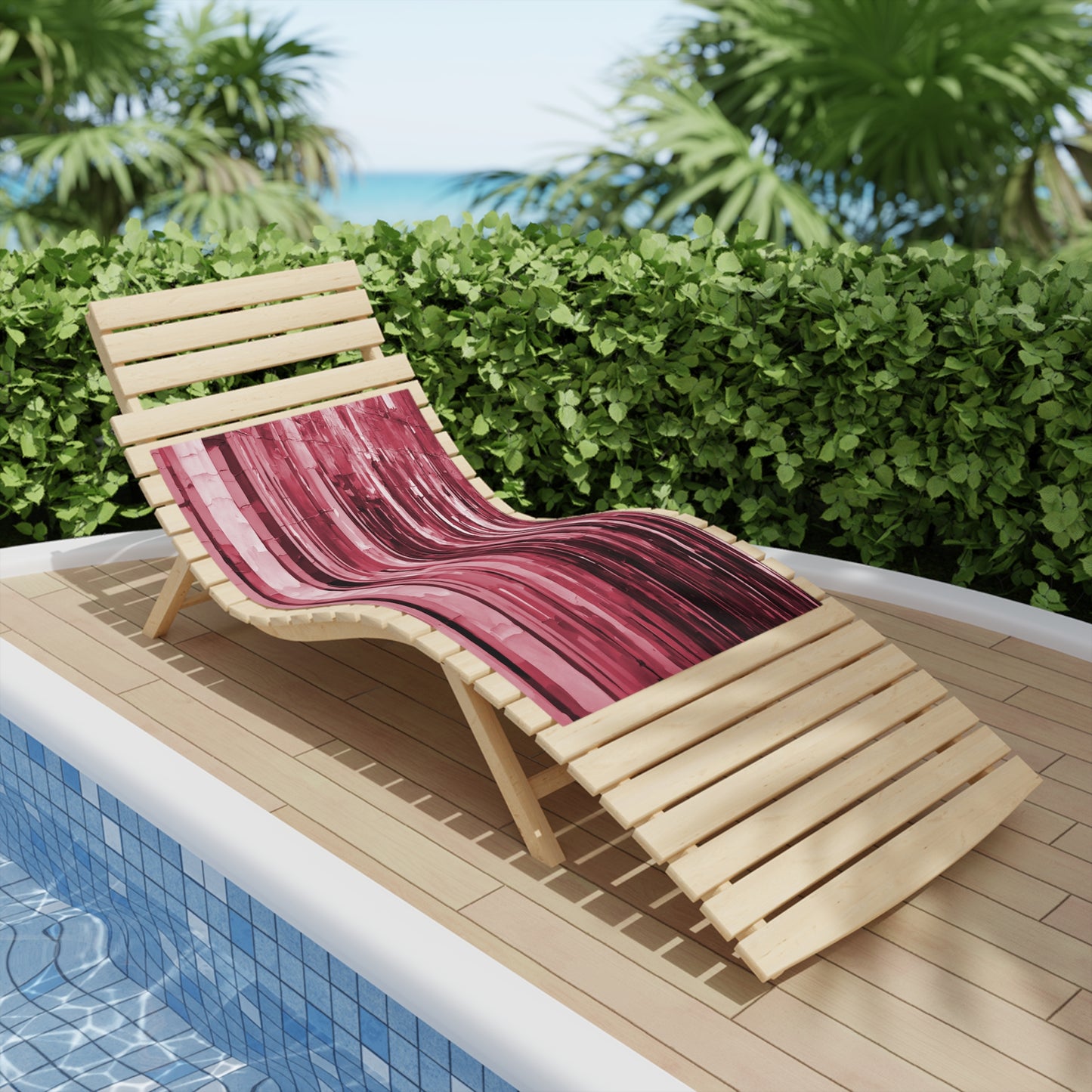 Striped Ruby Beach Towel, 24" x 44"