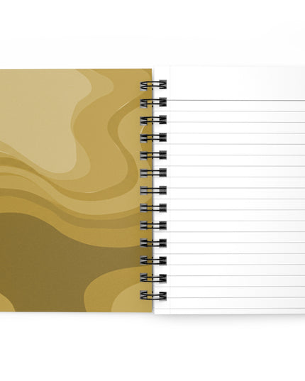 Brown Wavey Spiral Bound Journal, 5" x 7" 150 pages