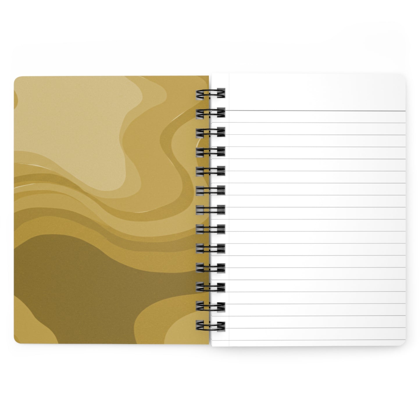 Brown Wavey Spiral Bound Journal, 5" x 7" 150 pages