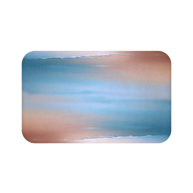 Blue Sea Peach Fog 34" x 21" Bath Mat