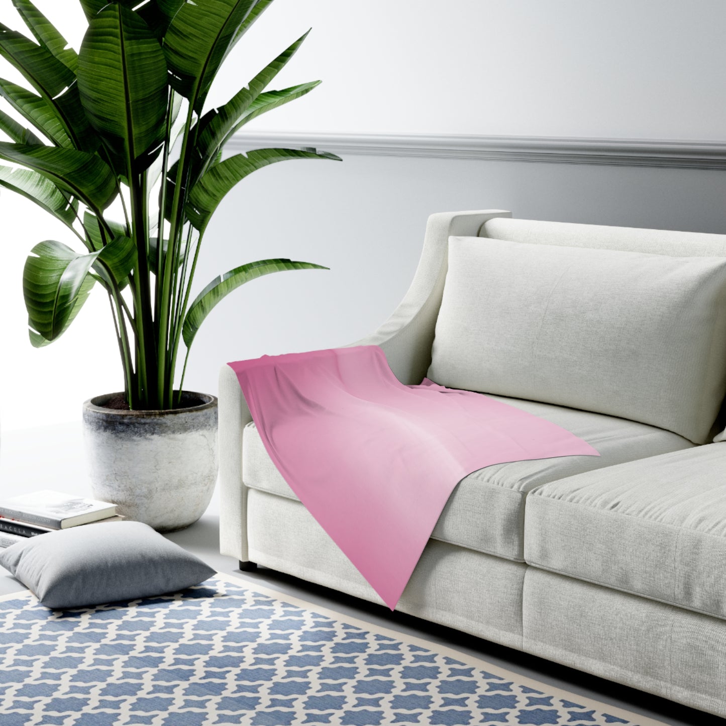 Pink Blush Fade Baby Swaddle 30″×40″ Blanket