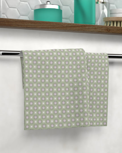 Olive Star-crossed Bodies Face Towel, 13" x 13"