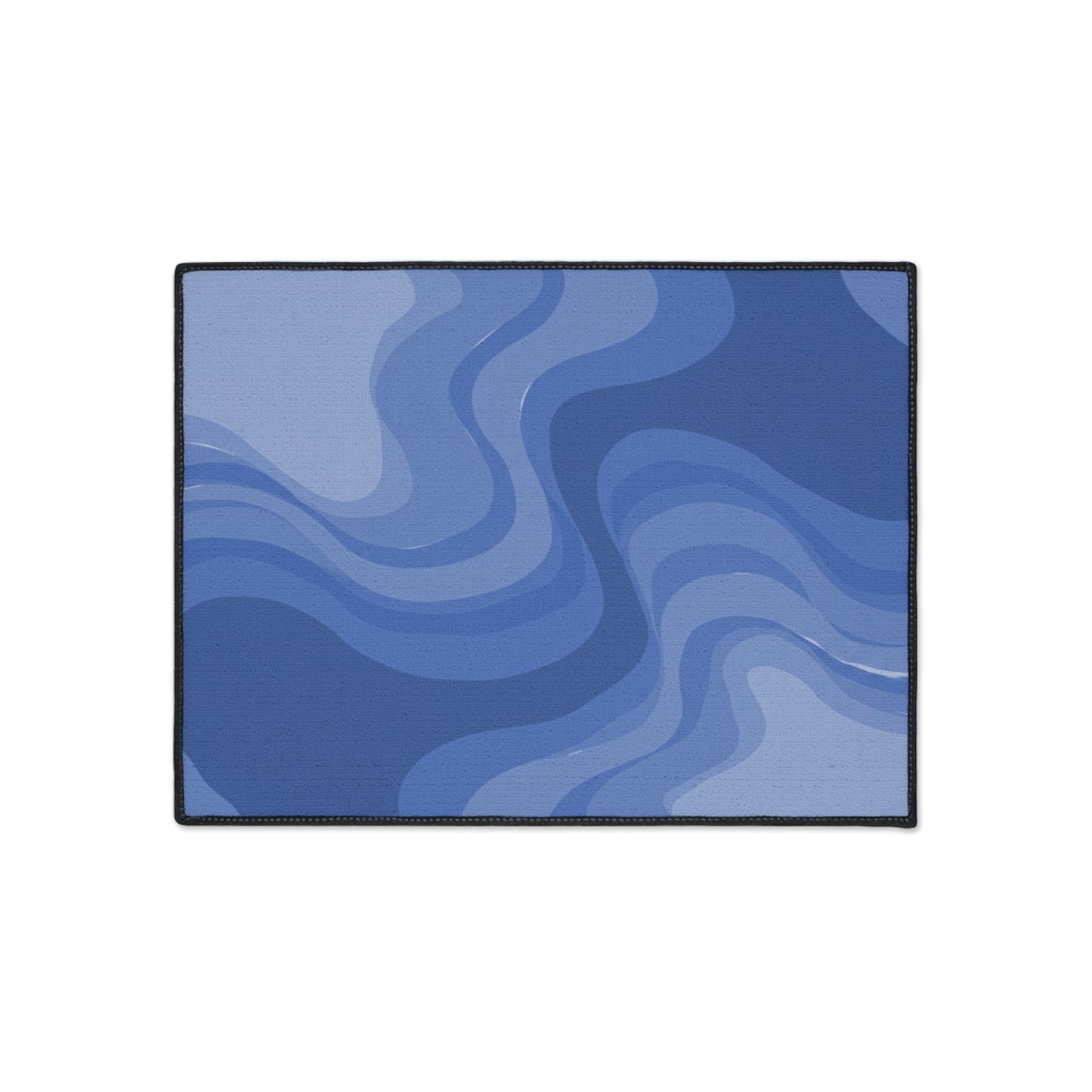 Deep Blue Wavey 18" x 24" Heavy Duty Floor Mat