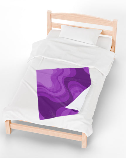 Wavey Purple Wavey Velveteen Plush Blanket, 30" x 40"