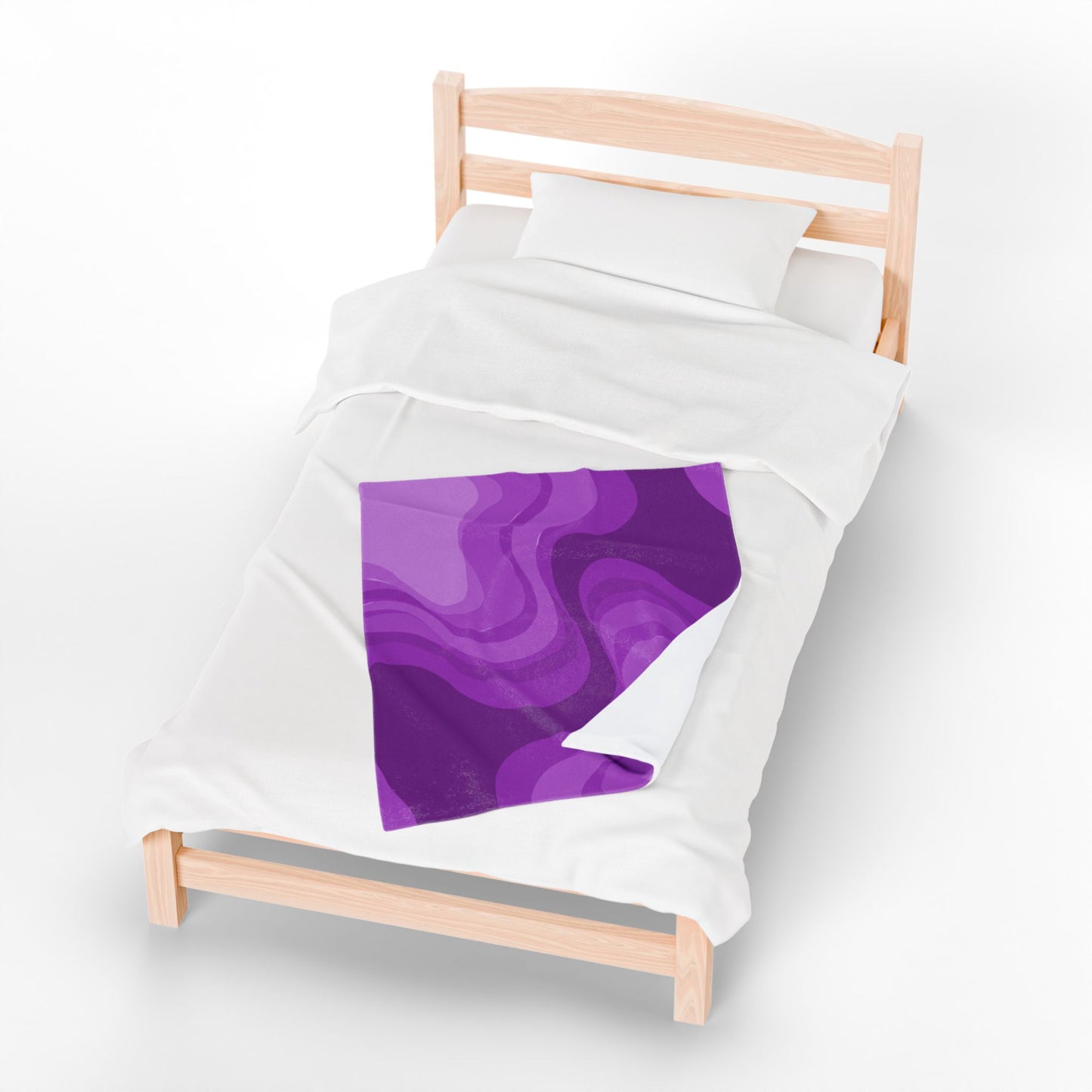 Wavey Purple Wavey Velveteen Plush Blanket, 30" x 40"