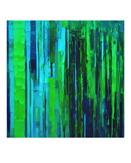 Striped Blue Green Towel, 13" x 13"