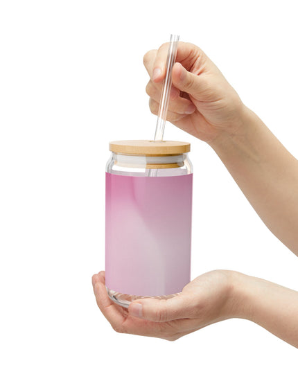 Pink Blush Fade Sipper Glass, 16oz