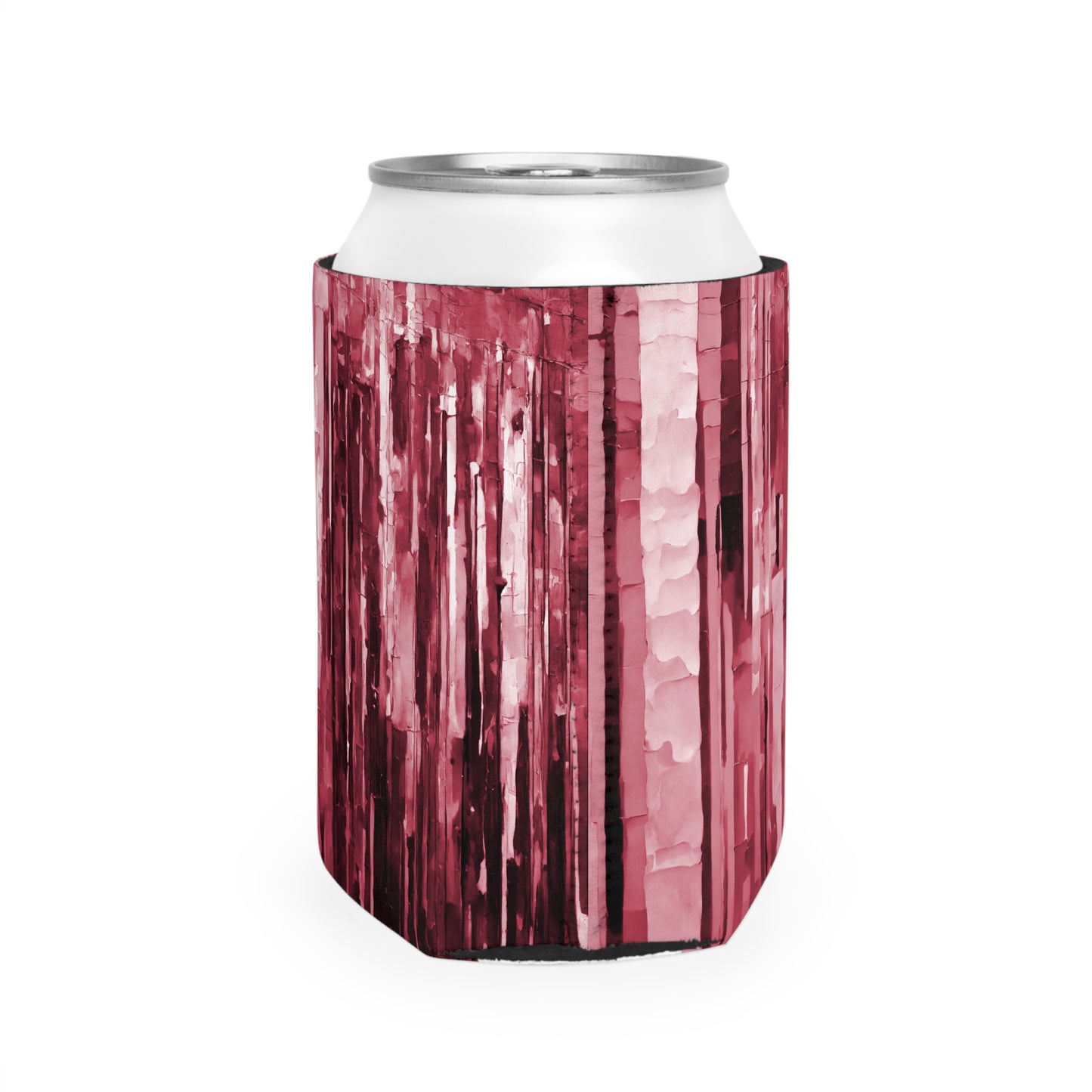 Striped Ruby 12 oz Can Cooler Sleeve