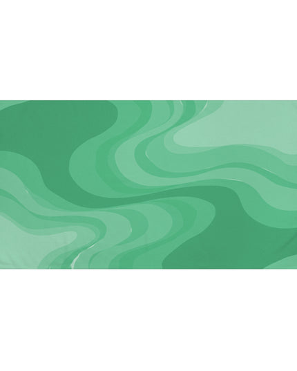 Mint Green Wavey 30" x 60" Mink-Cotton Towel (50% polyester, 50% cotton)