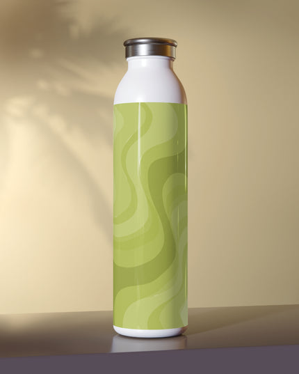 Lemon Wavey Slim Water Bottle, 20 oz White