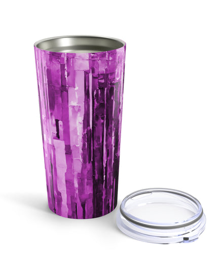 Striped Powder Lavender Tumbler 20oz
