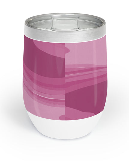 Pinky Mauve Wavey 12 oz Chill Wine Tumbler