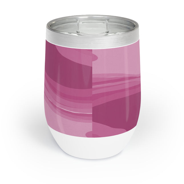 Pinky Mauve Wavey 12 oz Chill Wine Tumbler