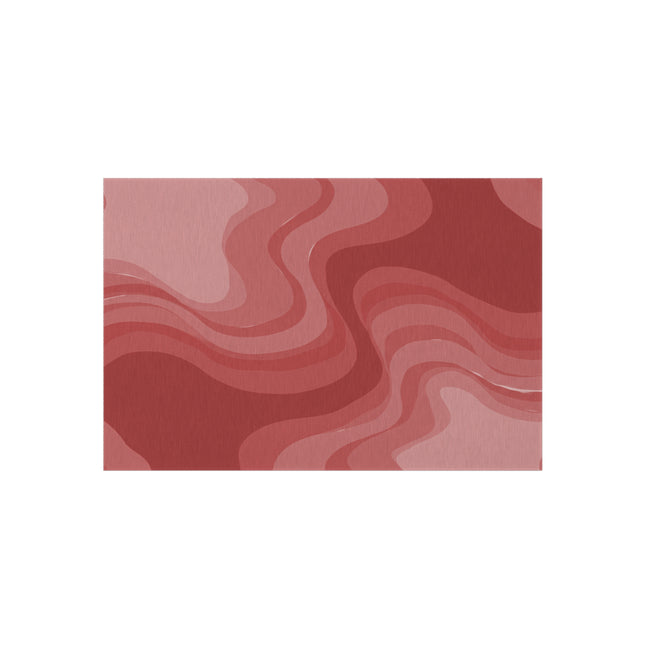 Power Red Wavey 48" x 72" Outdoor Rug