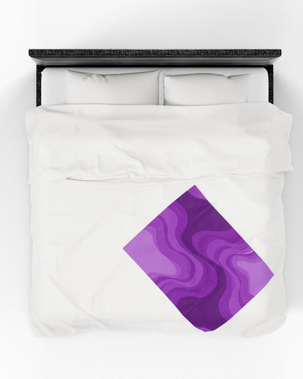 Wavey Purple Wavey Velveteen Plush Blanket, 30" x 40"