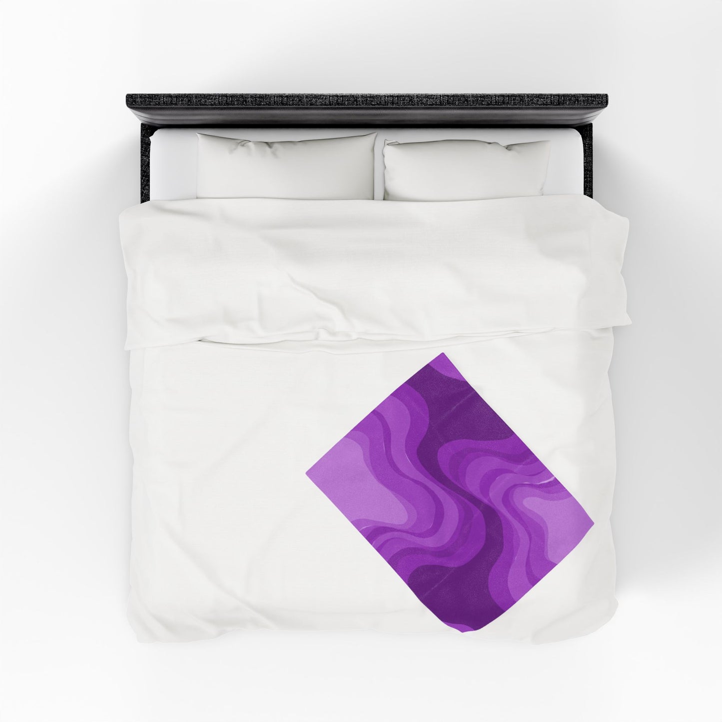 Wavey Purple Wavey Velveteen Plush Blanket, 30" x 40"