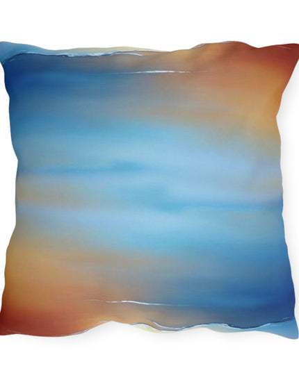 Blue Sea Red Orange Fog 20" x 20" Outdoor Pillows