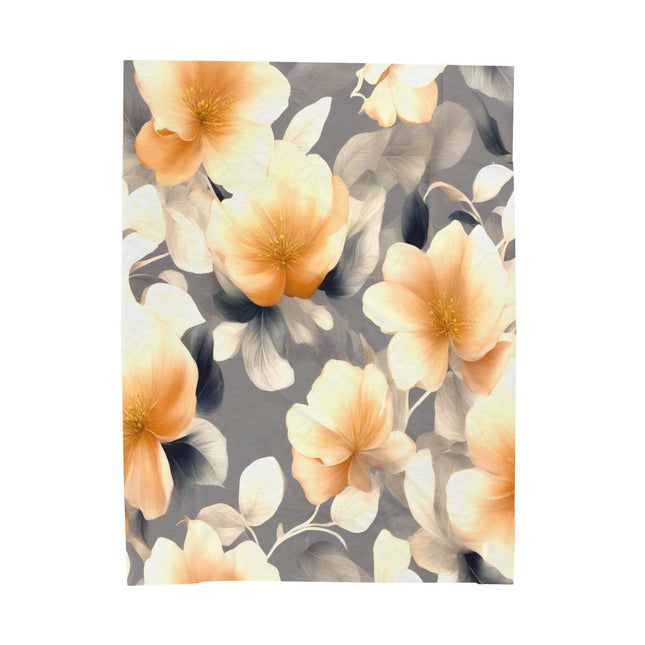 Soft Blossom Floral Bunch Velveteen Plush Blanket, 60" x 80"