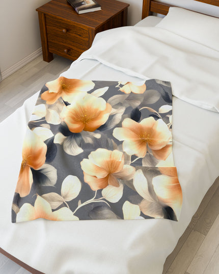 Soft Blossom Floral Bunch Velveteen Plush Blanket, 30" x 40"