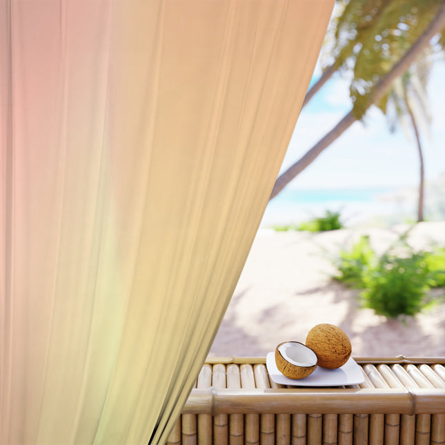 Hot Peach Fade Window Curtain, 50" x  84", blackout