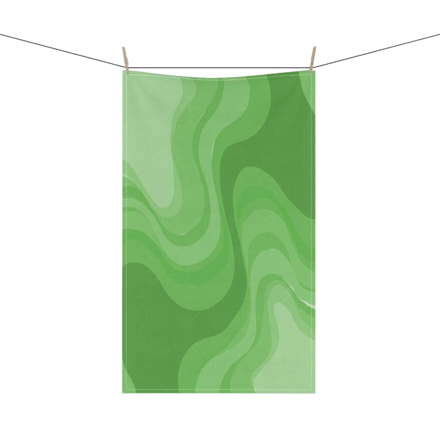 Greenie Meanie Wavey Tea Towels (cotton, poly), 18" x "30