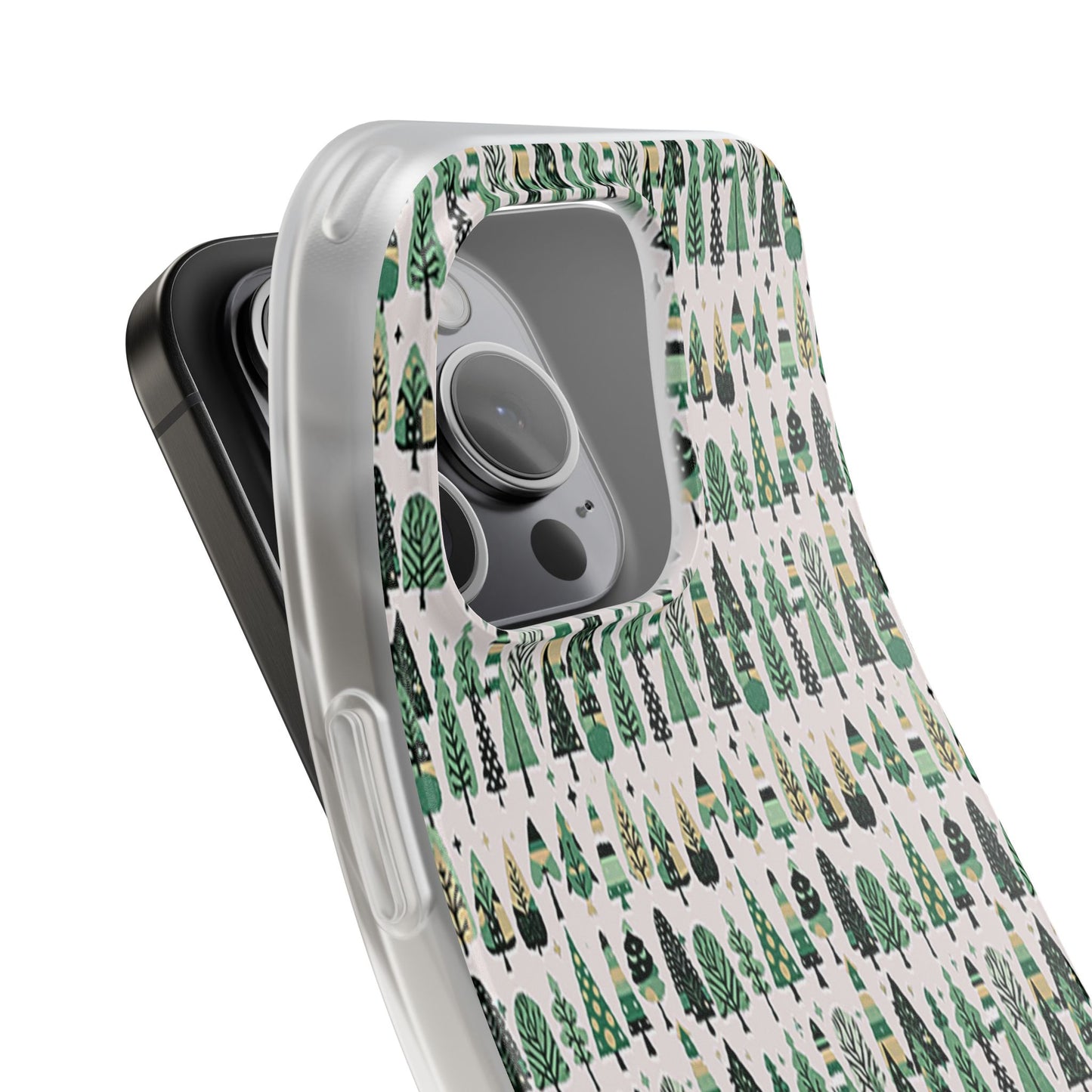Mini Vintage Green Trees Iphone 15 Pro Flexi Case