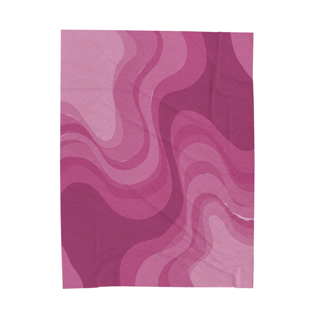 Pinky Mauve Wavey Velveteen Plush Blanket, 60" x 80"