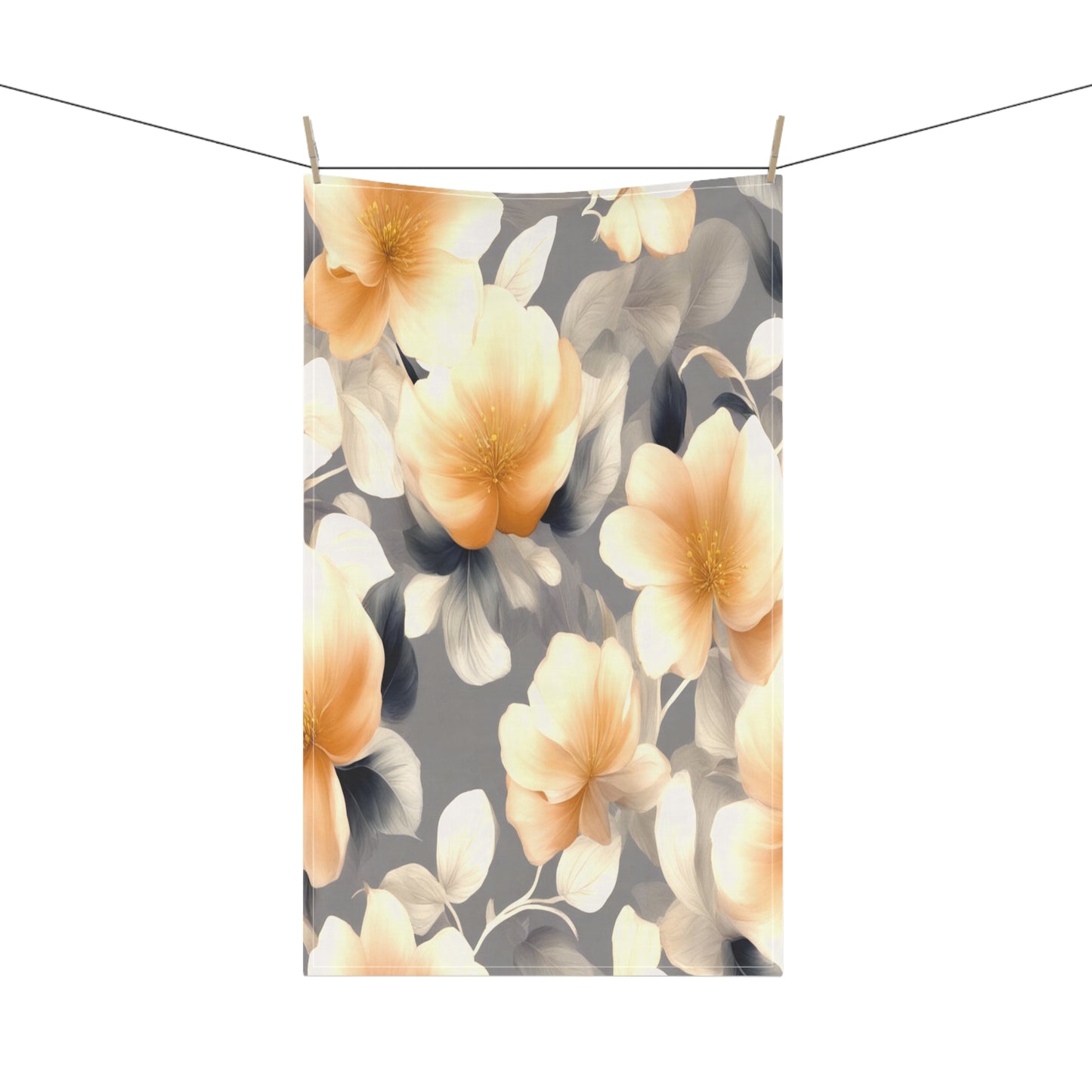Soft Blossom Floral Bunch Tea Towels (cotton, poly), 18" x "30